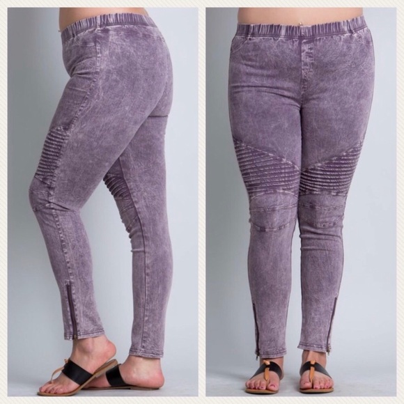 Lavender Moto Legging - Picture 2 of 2